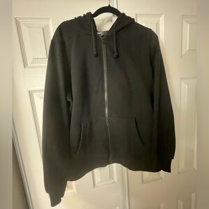 Primary Black Full-Zip Hoodie Sweatshirt